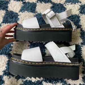 Dr Martens White Platform Sandals